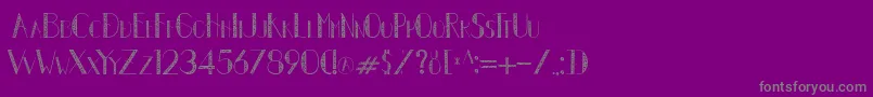 Autumn Leaves new-Schriftart – Graue Schriften auf violettem Hintergrund
