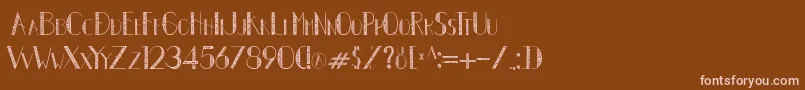 Autumn Leaves new Font – Pink Fonts on Brown Background