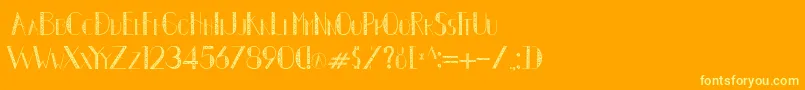 Autumn Leaves new Font – Yellow Fonts on Orange Background
