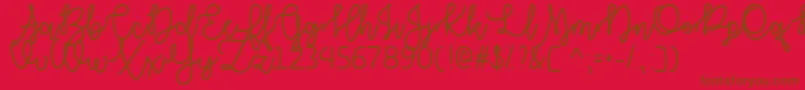 Autumn Moon   Font – Brown Fonts on Red Background