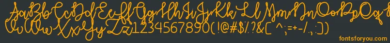 Autumn Moon   Font – Orange Fonts on Black Background