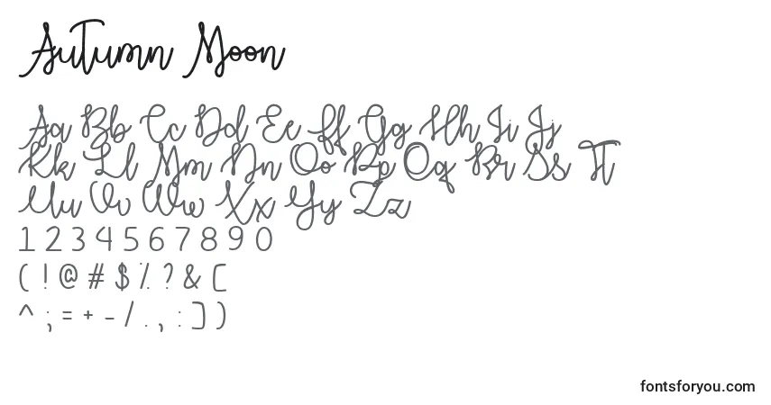 Autumn Moon   (120312) Font – alphabet, numbers, special characters