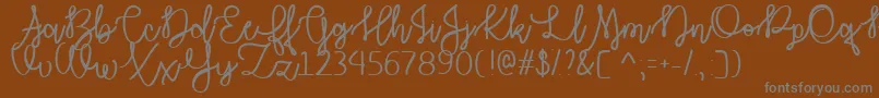 Autumn Moon   Font – Gray Fonts on Brown Background