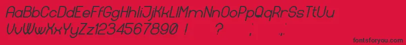 Available Italic Font – Black Fonts on Red Background