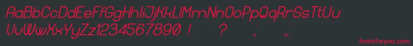 Available Italic Font – Red Fonts on Black Background