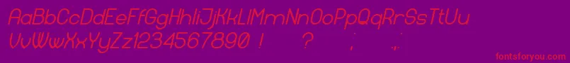 Available Italic Font – Red Fonts on Purple Background