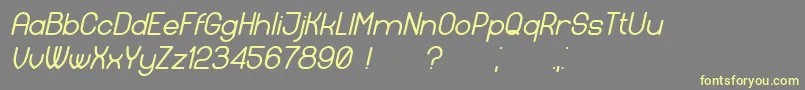 Available Italic Font – Yellow Fonts on Gray Background