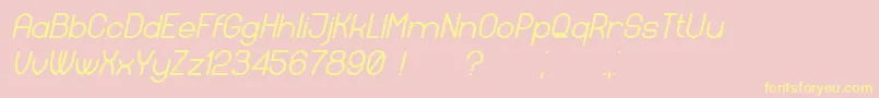 Available Italic Font – Yellow Fonts on Pink Background