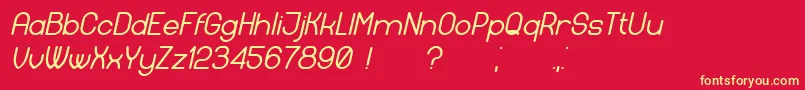 Available Italic Font – Yellow Fonts on Red Background