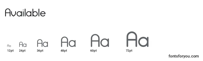 Available Font Sizes