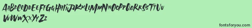 AvailaBrush Demo Font – Black Fonts on Green Background