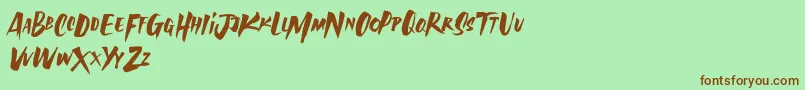 AvailaBrush Demo Font – Brown Fonts on Green Background