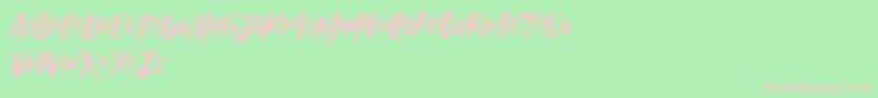 AvailaBrush Demo Font – Pink Fonts on Green Background
