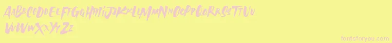 AvailaBrush Demo Font – Pink Fonts on Yellow Background