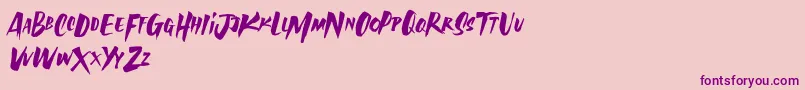 AvailaBrush Demo Font – Purple Fonts on Pink Background