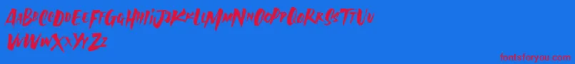 AvailaBrush Demo Font – Red Fonts on Blue Background