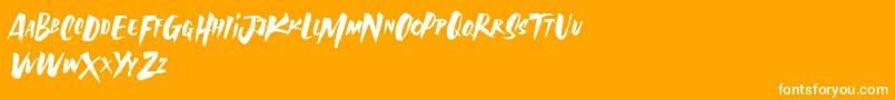 AvailaBrush Demo Font – White Fonts on Orange Background