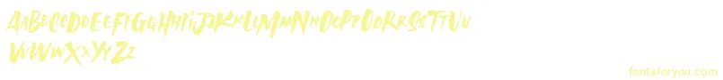 AvailaBrush Demo Font – Yellow Fonts on White Background