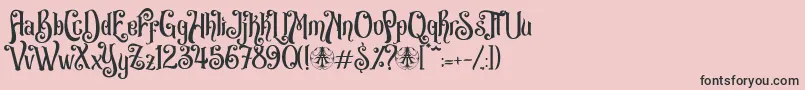 Czcionka Avarta Cadavra Personal Use Only – czarne czcionki na różowym tle