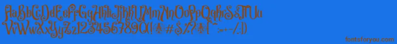Avarta Cadavra Personal Use Only Font – Brown Fonts on Blue Background