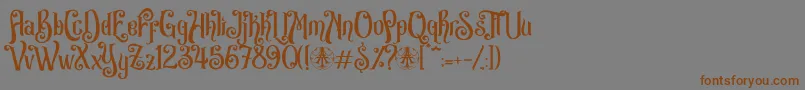 Weitere Informationen zur Avarta Cadavra Personal Use Only-Schriftart Avarta Cadavra Personal Use Only-Schriftart – Braune Schriften auf grauem Hintergrund