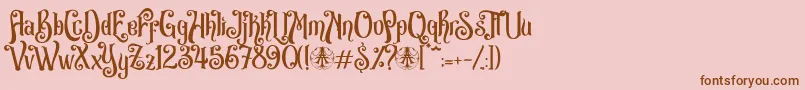 Weitere Informationen zur Avarta Cadavra Personal Use Only-Schriftart Avarta Cadavra Personal Use Only-Schriftart – Braune Schriften auf rosa Hintergrund
