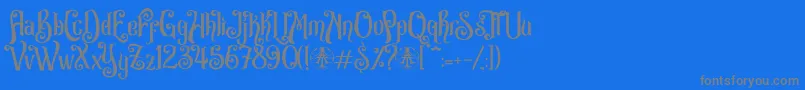Weitere Informationen zur Avarta Cadavra Personal Use Only-Schriftart Avarta Cadavra Personal Use Only-Schriftart – Graue Schriften auf blauem Hintergrund