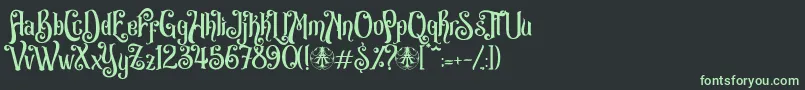 Avarta Cadavra Personal Use Only Font – Green Fonts on Black Background