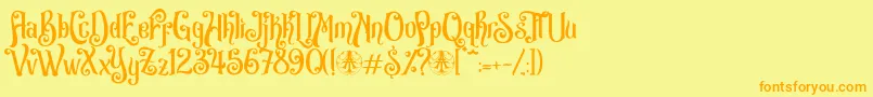 Avarta Cadavra Personal Use Only Font – Orange Fonts on Yellow Background