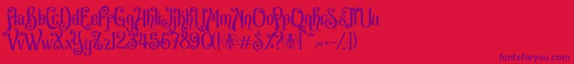 Avarta Cadavra Personal Use Only Font – Purple Fonts on Red Background
