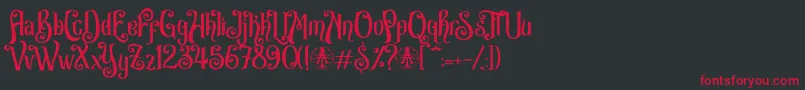 Avarta Cadavra Personal Use Only Font – Red Fonts on Black Background