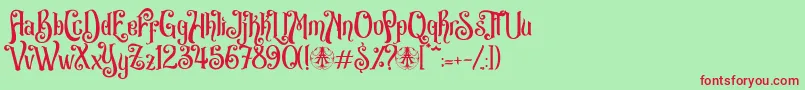 Avarta Cadavra Personal Use Only Font – Red Fonts on Green Background