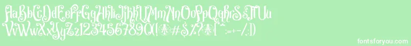 Weitere Informationen zur Avarta Cadavra Personal Use Only-Schriftart Avarta Cadavra Personal Use Only-Schriftart – Weiße Schriften auf grünem Hintergrund