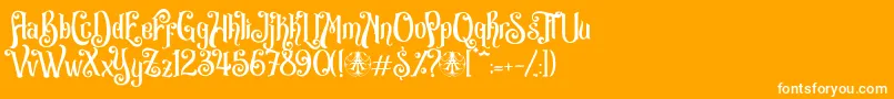 Avarta Cadavra Personal Use Only-Schriftart – Weiße Schriften auf orangefarbenem Hintergrund