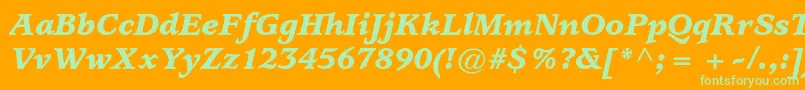 More about UsherwoodstdBlackitalic Font UsherwoodstdBlackitalic Font – Green Fonts on Orange Background