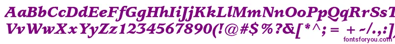 UsherwoodstdBlackitalic Font – Purple Fonts on White Background