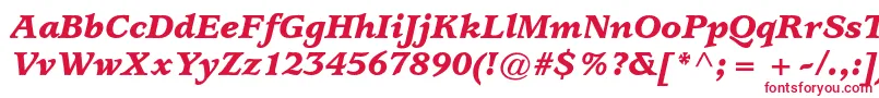 Шрифт UsherwoodstdBlackitalic – красные шрифты