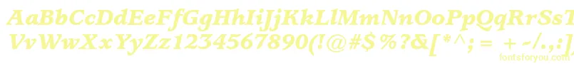 Шрифт UsherwoodstdBlackitalic – жёлтые шрифты