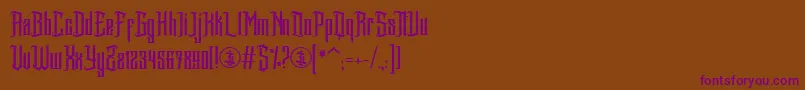 Шрифт Avartequero Personal Use Only – фиолетовые шрифты на коричневом фоне