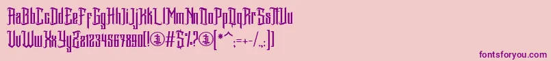 Fonte Avartequero Personal Use Only – fontes roxas em um fundo rosa