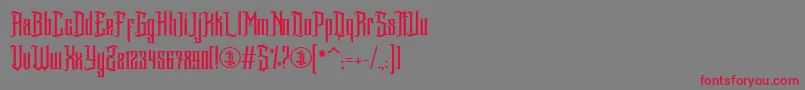 Avartequero Personal Use Only-Schriftart – Rote Schriften auf grauem Hintergrund