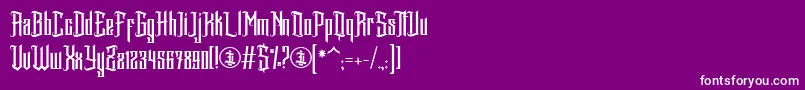 フォントAvartequero Personal Use Only – 紫の背景に白い文字