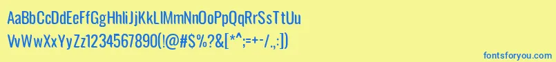 avatarock Font – Blue Fonts on Yellow Background