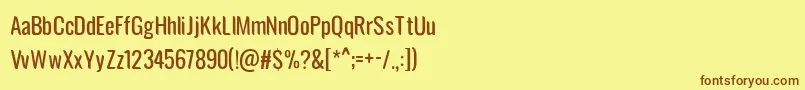 avatarock Font – Brown Fonts on Yellow Background