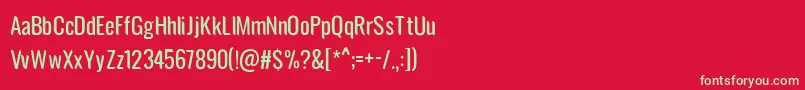 avatarock Font – Green Fonts on Red Background