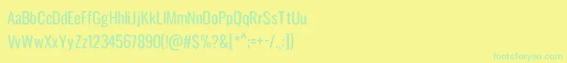fuente avatarock – Fuentes Verdes Sobre Fondo Amarillo