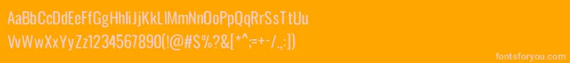 avatarock Font – Pink Fonts on Orange Background