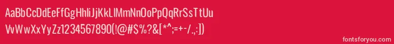 avatarock Font – Pink Fonts on Red Background