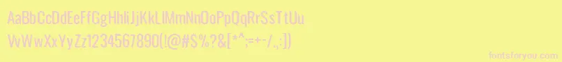 avatarock Font – Pink Fonts on Yellow Background