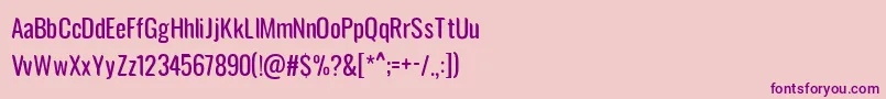 avatarock Font – Purple Fonts on Pink Background